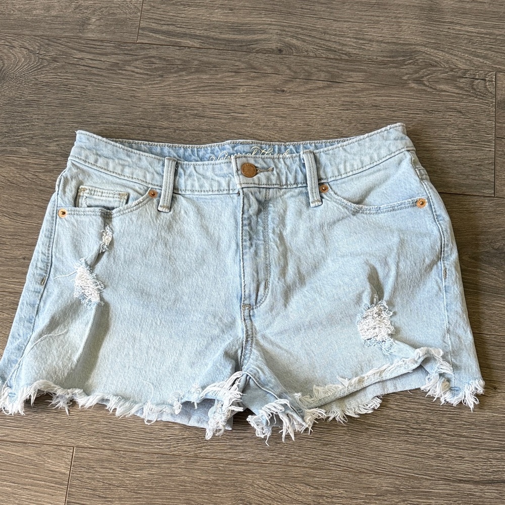 Universal Thread Light Blue Frayed Jean Shorts